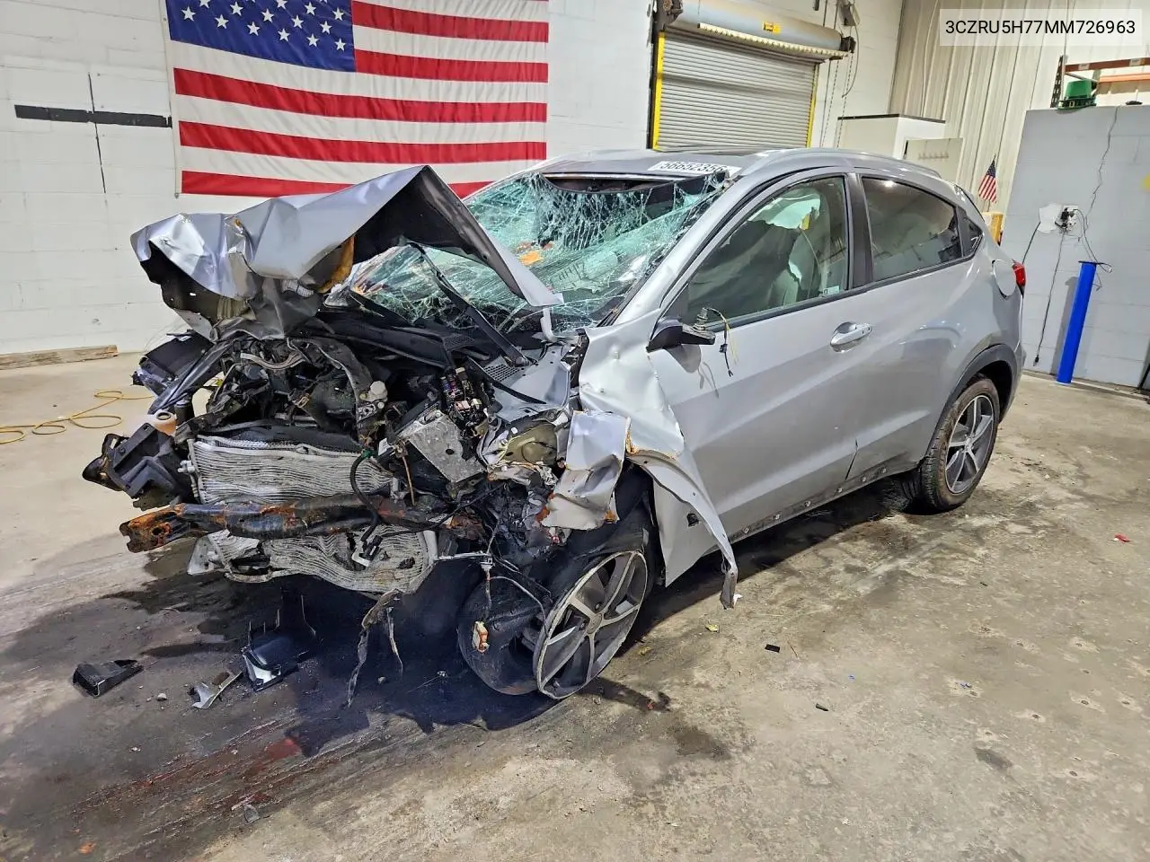 2021 Honda Hr-V Exl VIN: 3CZRU5H77MM726963 Lot: 56652356