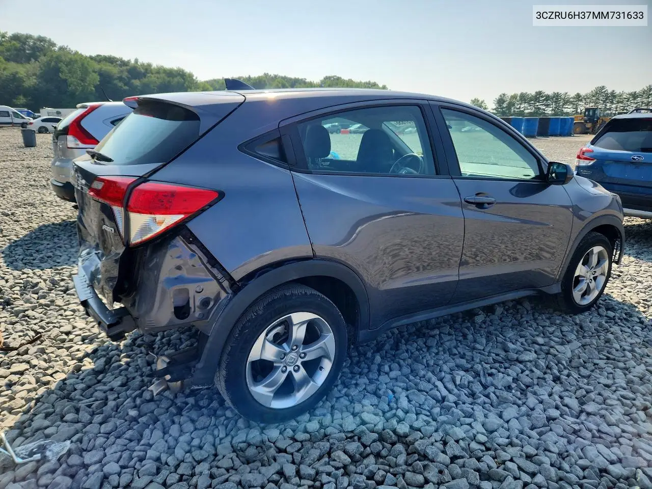 2021 Honda Hr-V Lx VIN: 3CZRU6H37MM731633 Lot: 60737856