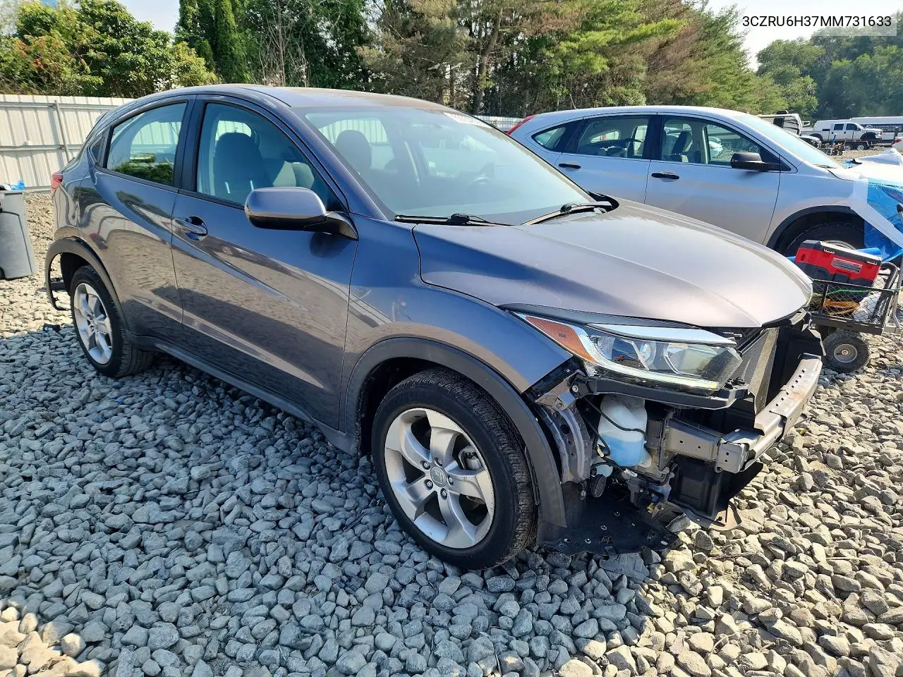 2021 Honda Hr-V Lx VIN: 3CZRU6H37MM731633 Lot: 60737856