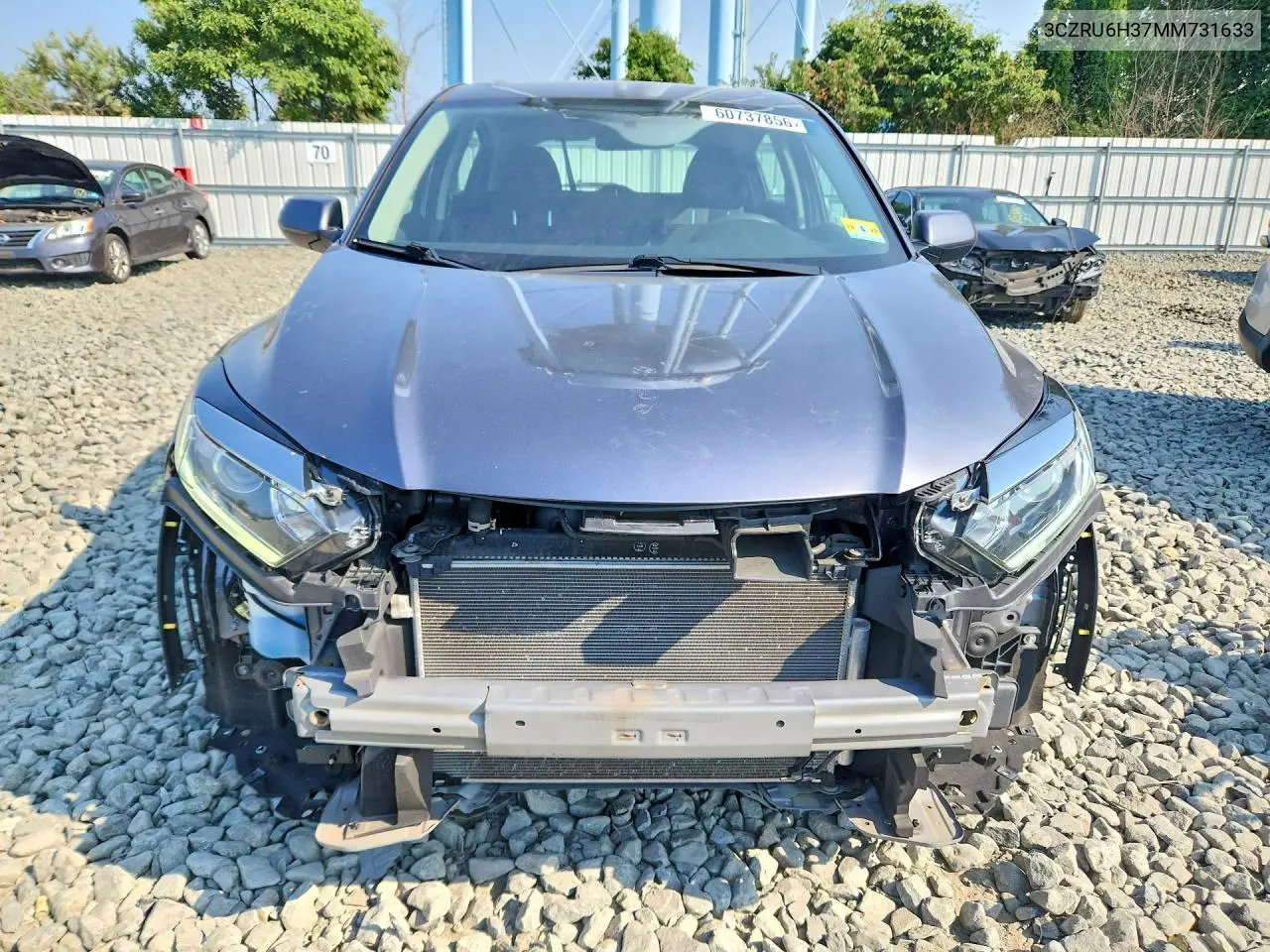 2021 Honda Hr-V Lx VIN: 3CZRU6H37MM731633 Lot: 60737856