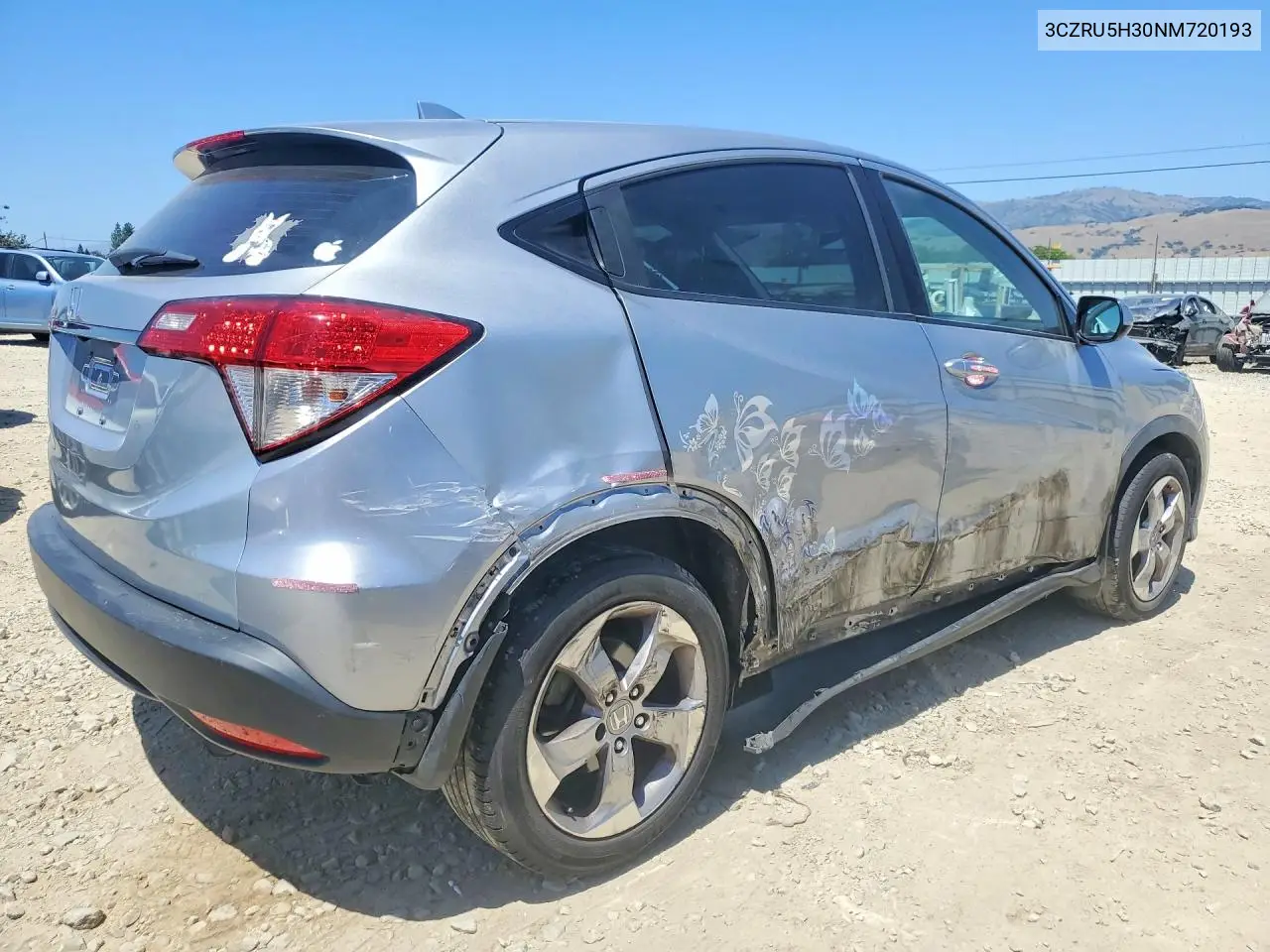 2022 Honda Hr-V Lx VIN: 3CZRU5H30NM720193 Lot: 53817406