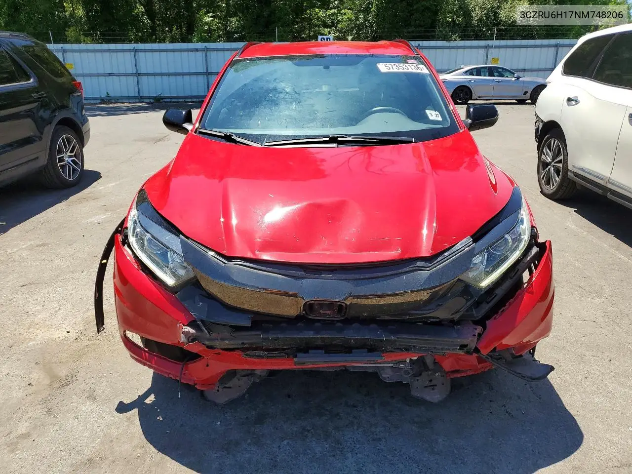 2022 Honda Hr-V Sport VIN: 3CZRU6H17NM748206 Lot: 57353136