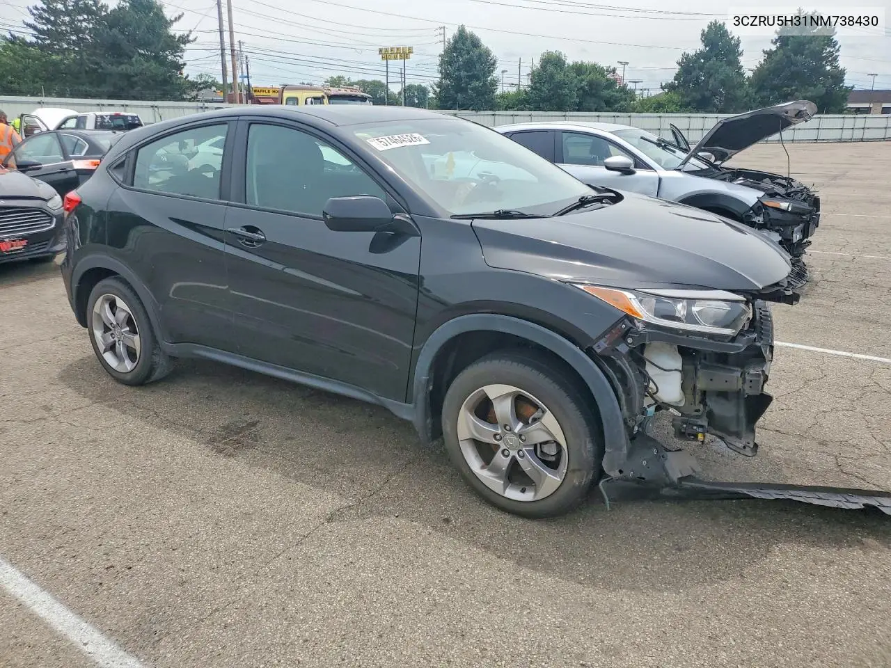 2022 Honda Hr-V Lx VIN: 3CZRU5H31NM738430 Lot: 57464526