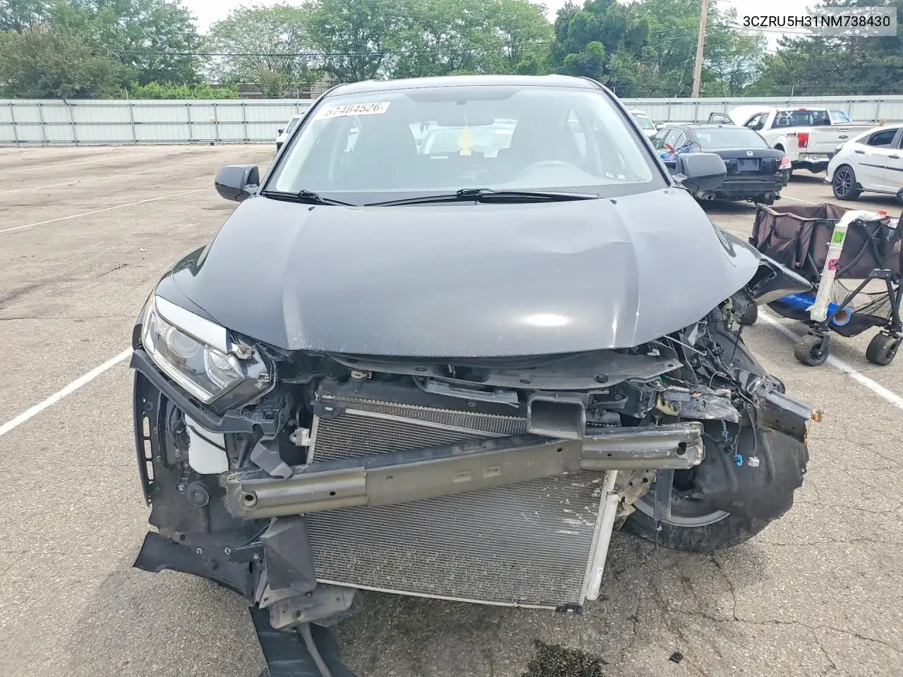 2022 Honda Hr-V Lx VIN: 3CZRU5H31NM738430 Lot: 57464526