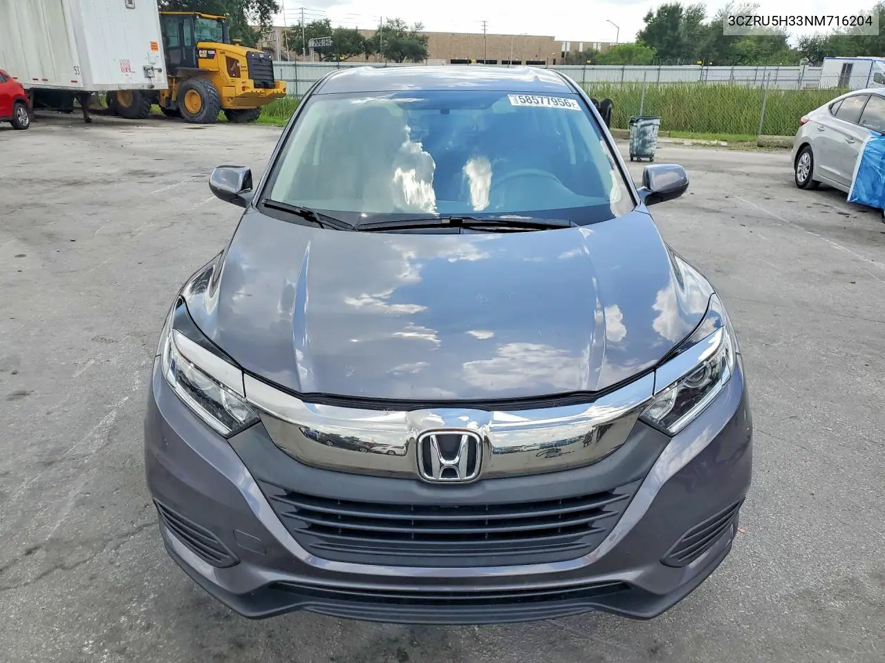 2022 Honda Hr-V Lx VIN: 3CZRU5H33NM716204 Lot: 58577956