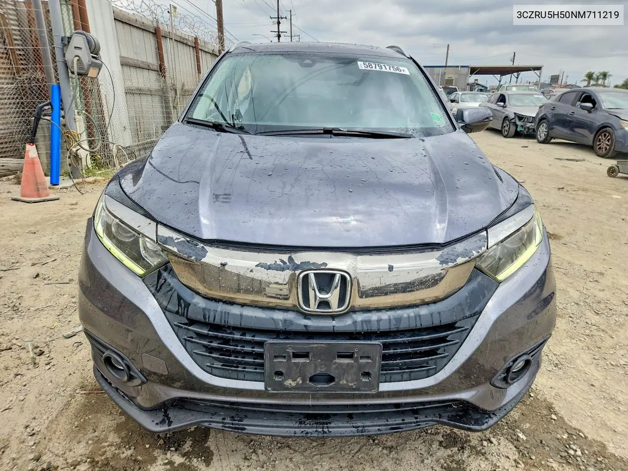 2022 Honda Hr-V Ex VIN: 3CZRU5H50NM711219 Lot: 58791756
