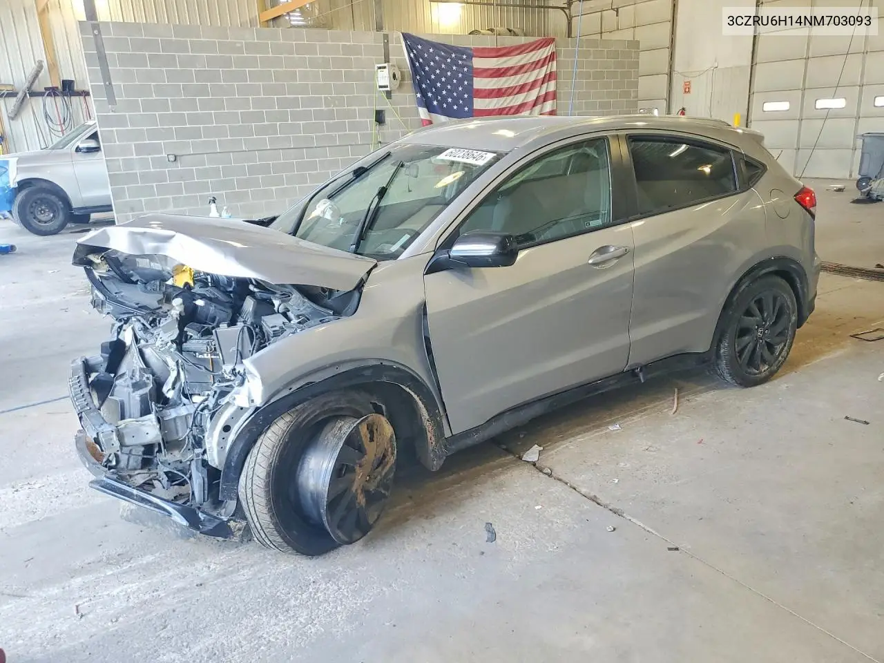 2022 Honda Hr-V Sport VIN: 3CZRU6H14NM703093 Lot: 60238646