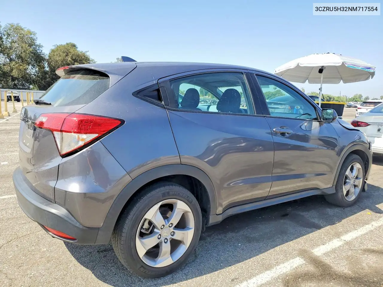 2022 Honda Hr-V Lx VIN: 3CZRU5H32NM717554 Lot: 61428436