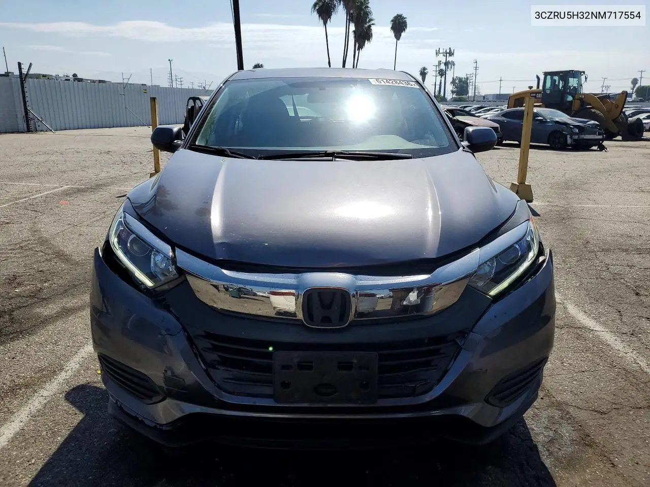2022 Honda Hr-V Lx VIN: 3CZRU5H32NM717554 Lot: 61428436