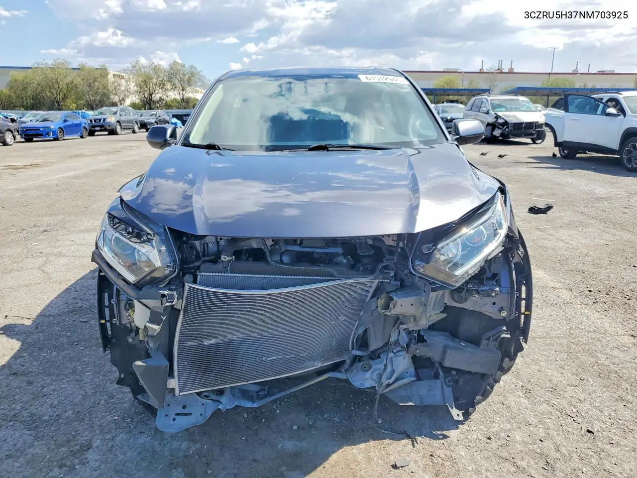 2022 Honda Hr-V Lx VIN: 3CZRU5H37NM703925 Lot: 61512946