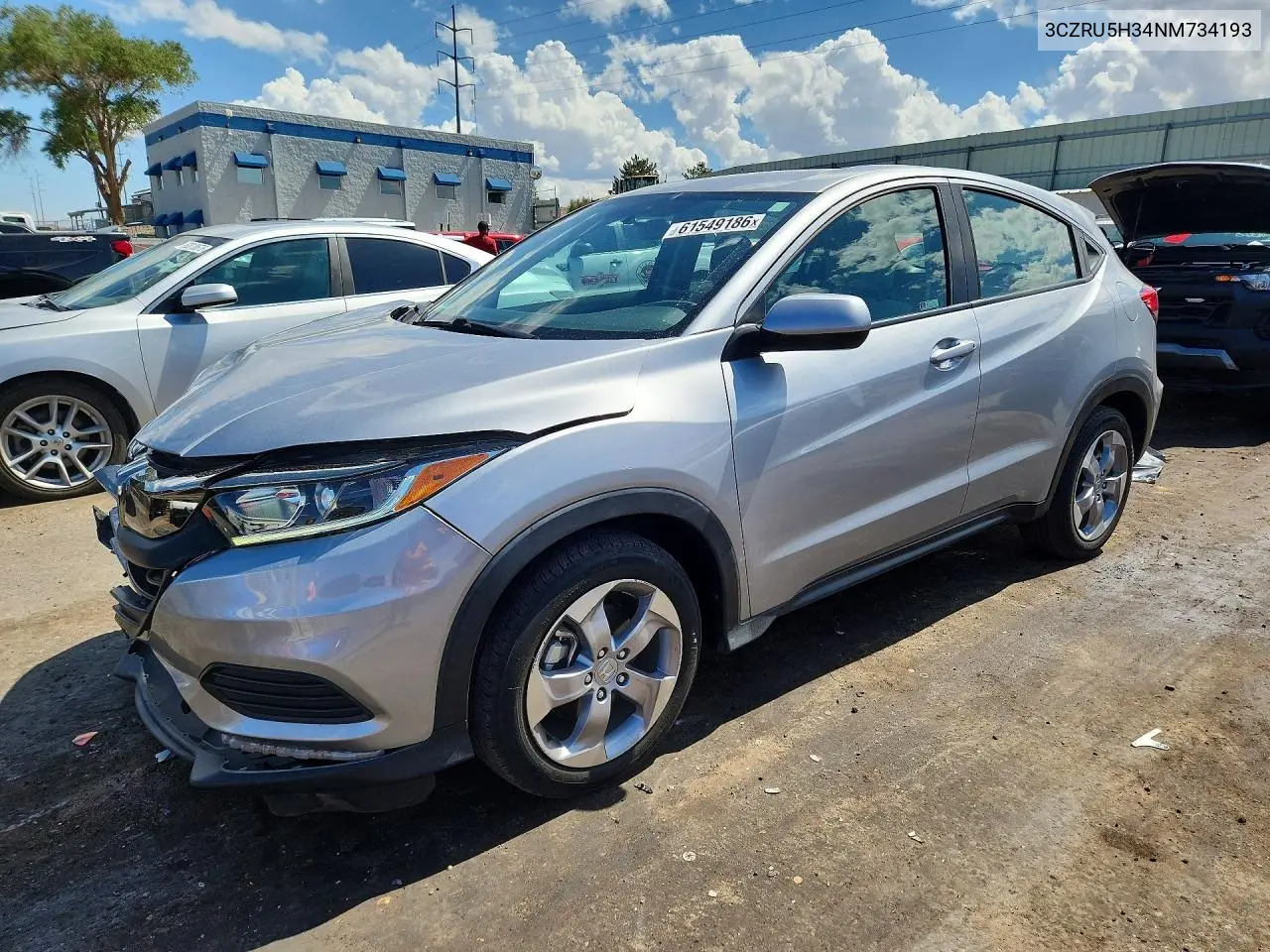 3CZRU5H34NM734193 2022 Honda Hr-V Lx