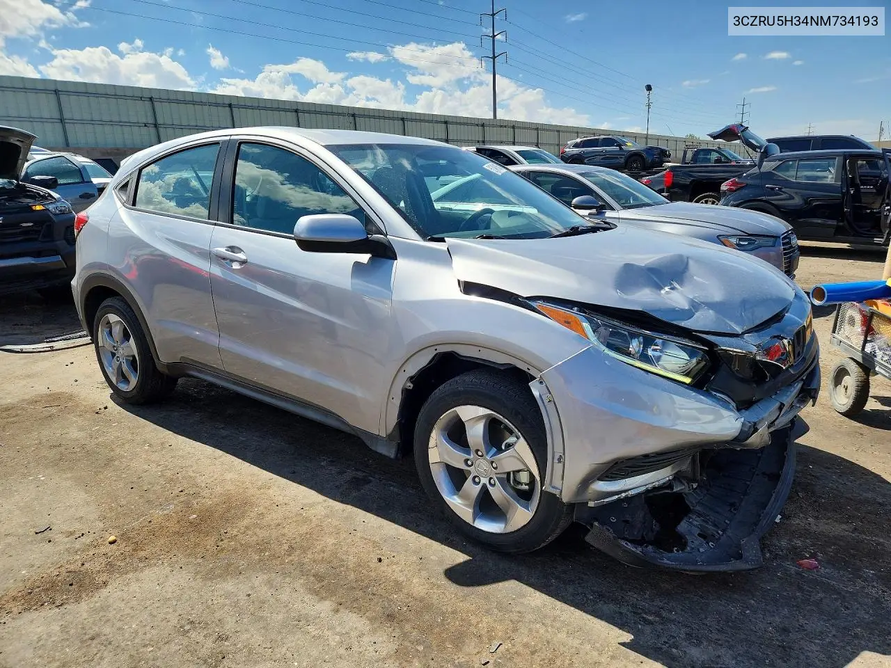 3CZRU5H34NM734193 2022 Honda Hr-V Lx