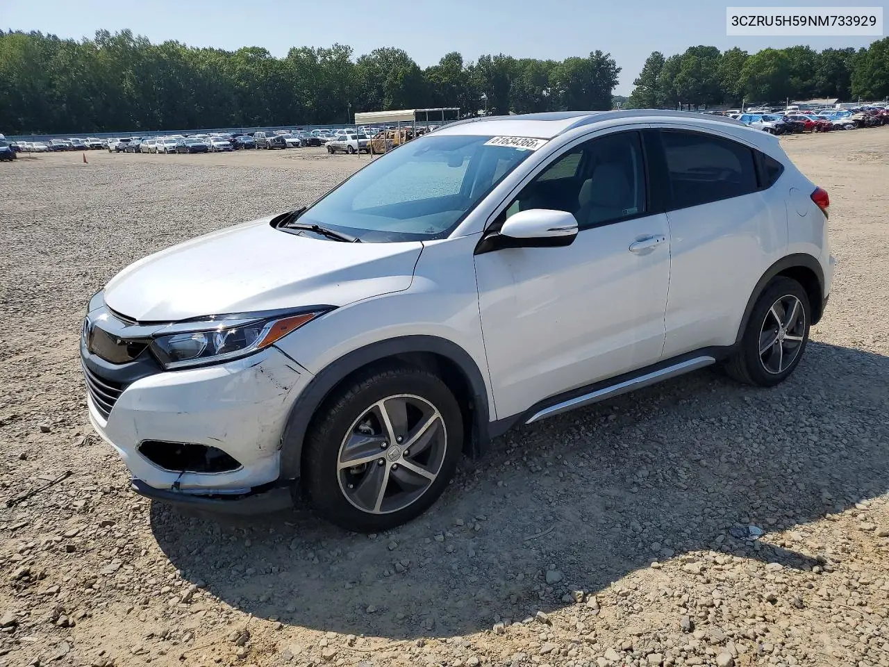 2022 Honda Hr-V Ex VIN: 3CZRU5H59NM733929 Lot: 61634366