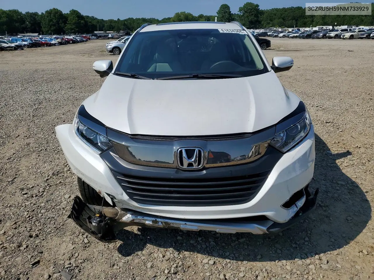 2022 Honda Hr-V Ex VIN: 3CZRU5H59NM733929 Lot: 61634366