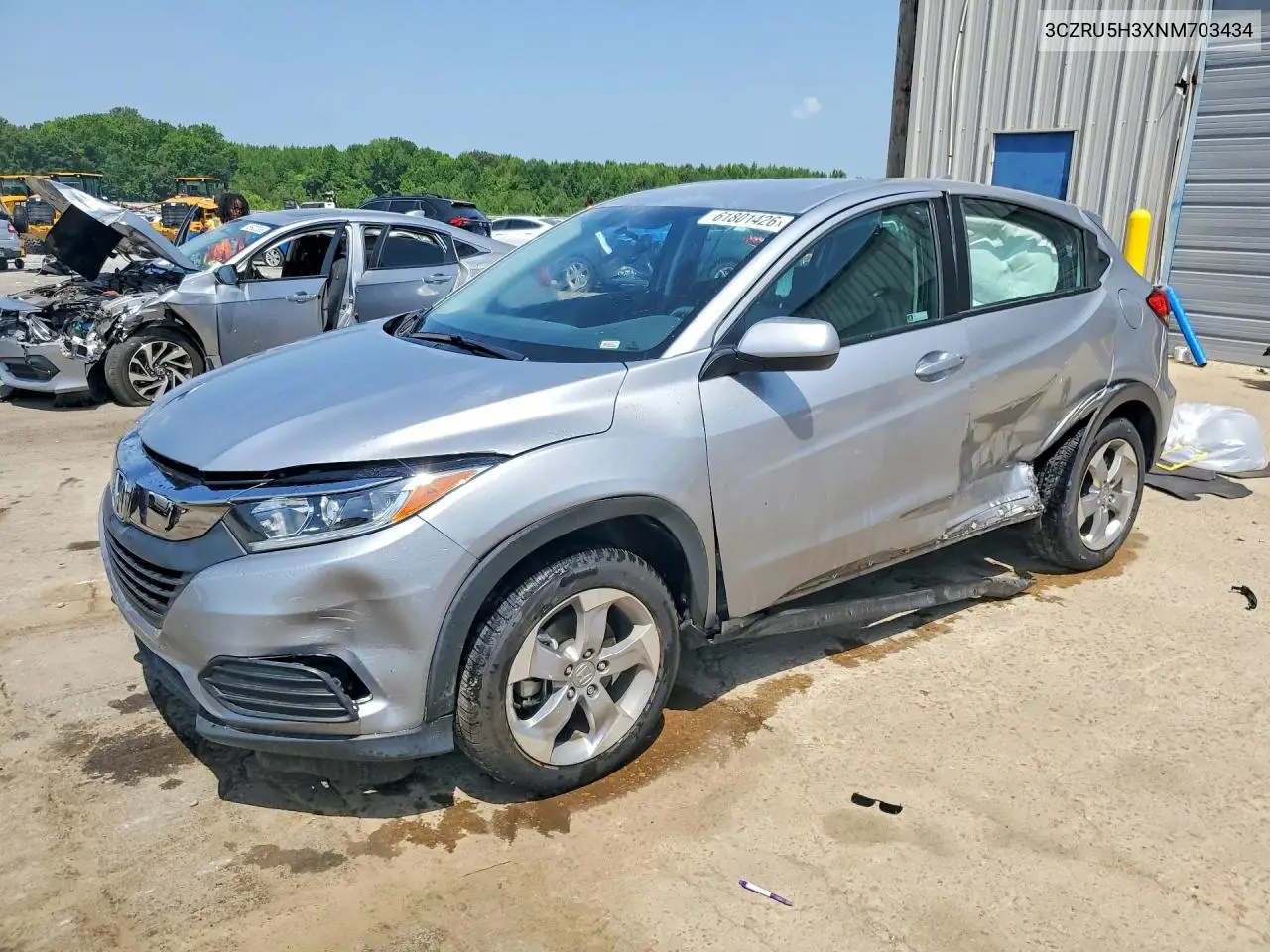 2022 Honda Hr-V Lx VIN: 3CZRU5H3XNM703434 Lot: 61801426