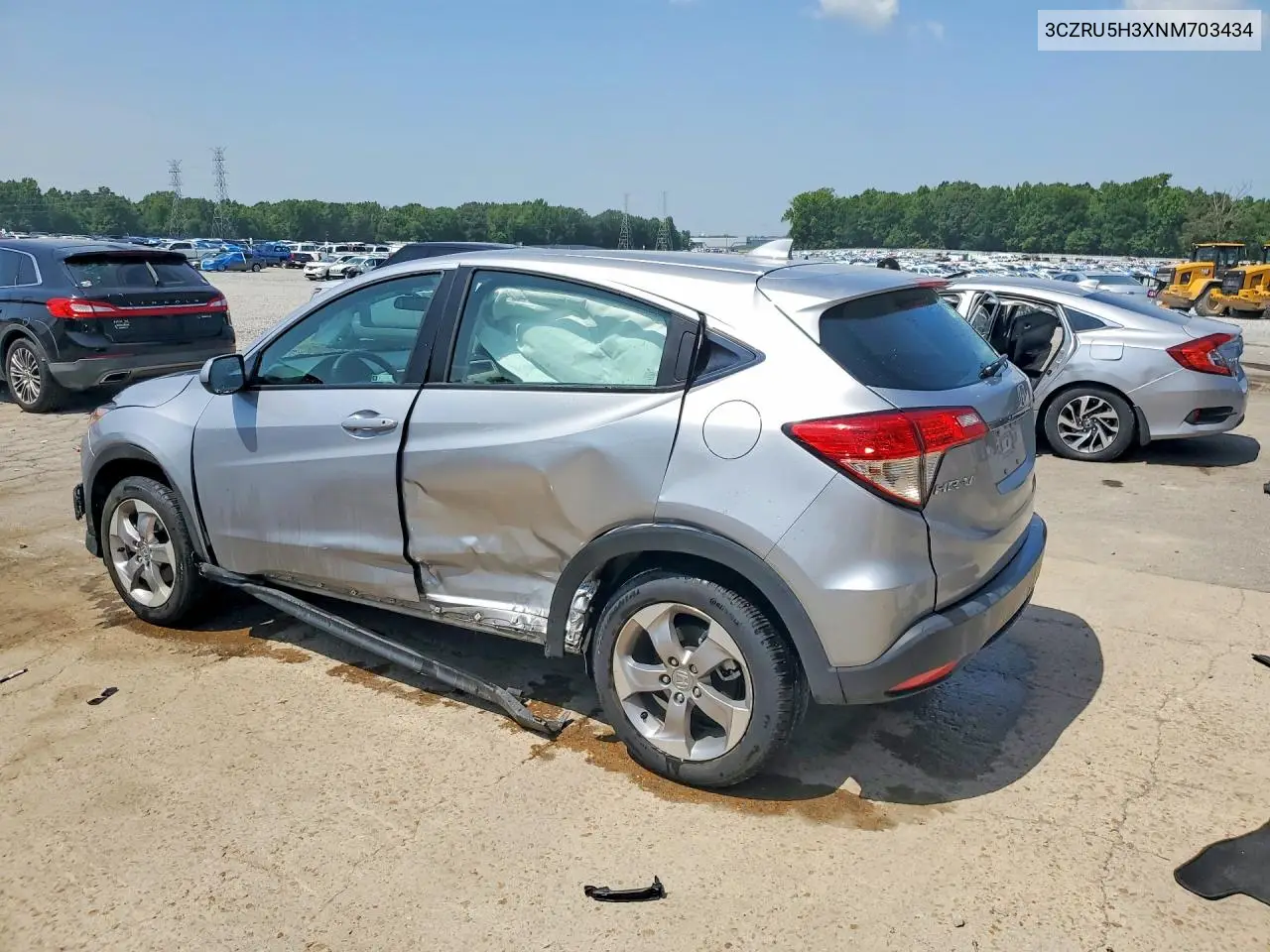 2022 Honda Hr-V Lx VIN: 3CZRU5H3XNM703434 Lot: 61801426