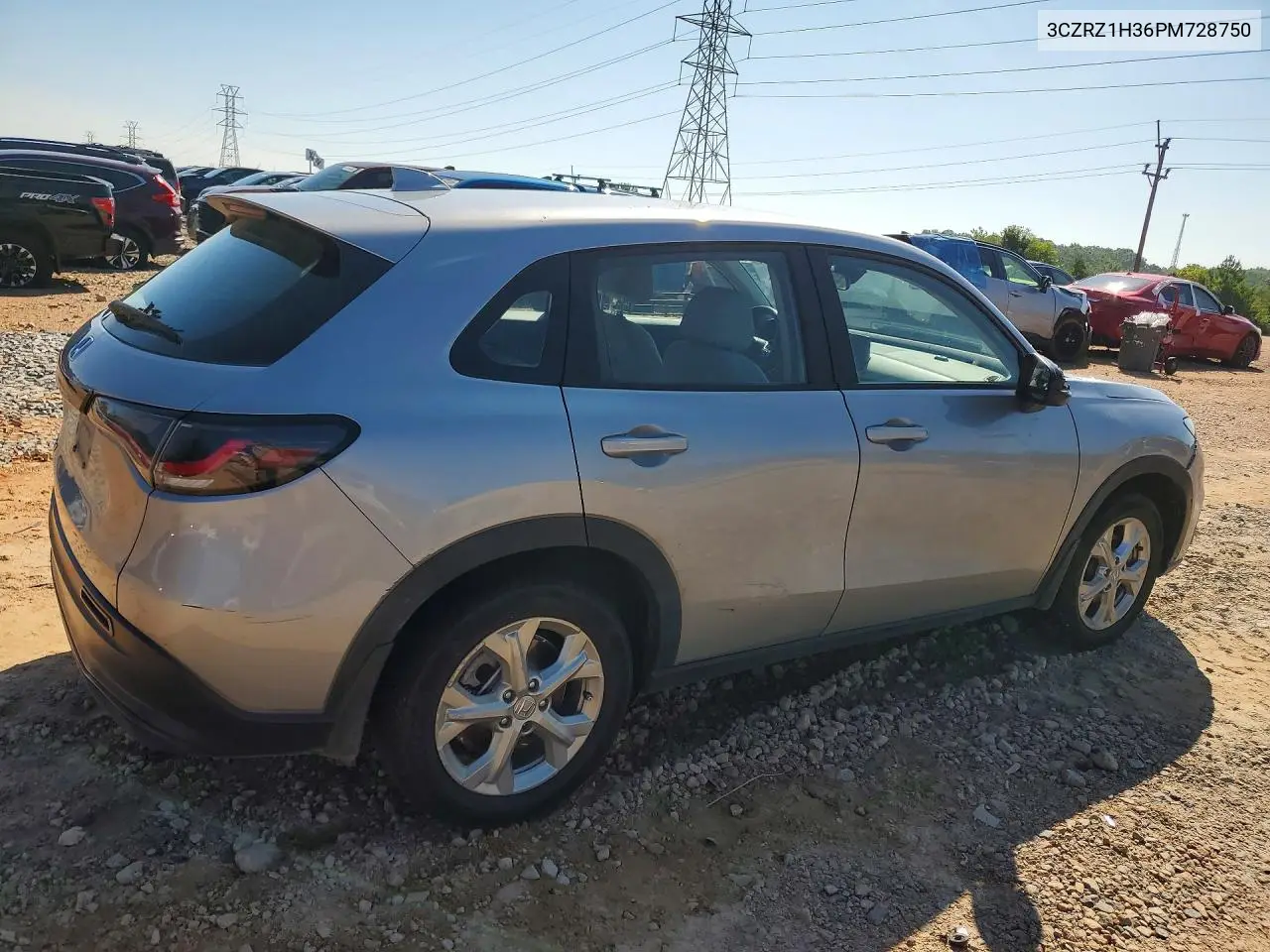 2023 Honda Hr-V Lx VIN: 3CZRZ1H36PM728750 Lot: 60928586
