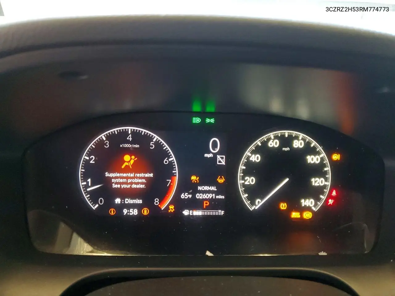 2024 Honda Hr-V Sport VIN: 3CZRZ2H53RM774773 Lot: 57297406