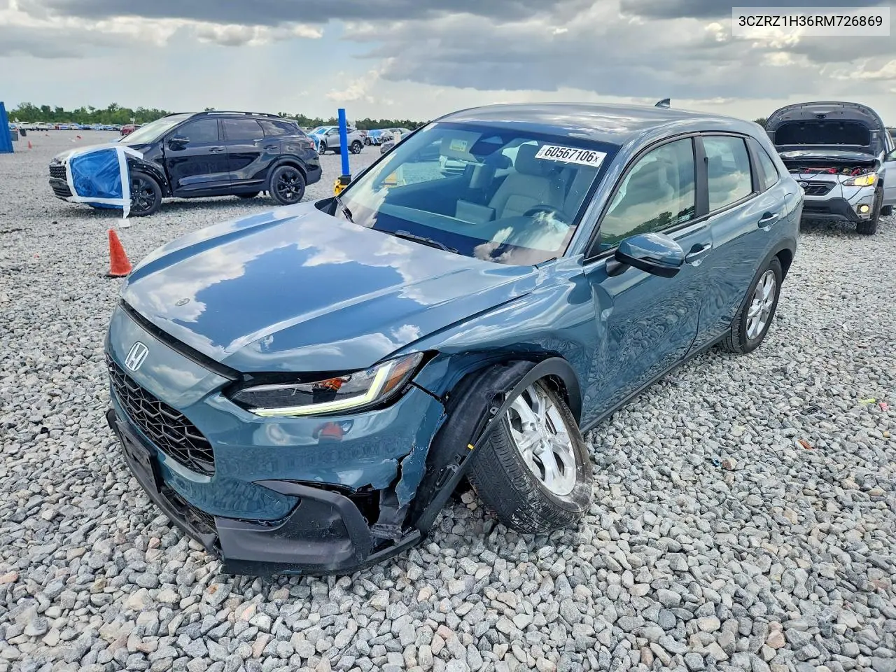 2024 Honda Hr-V Lx VIN: 3CZRZ1H36RM726869 Lot: 60567106