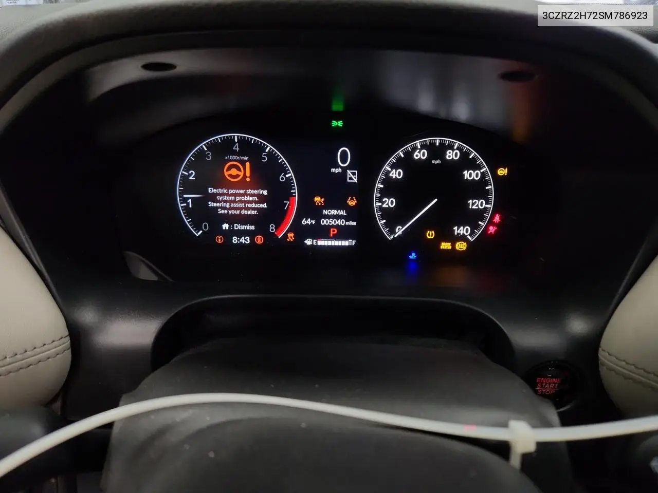 3CZRZ2H72SM786923 2025 Honda Hr-V Exl
