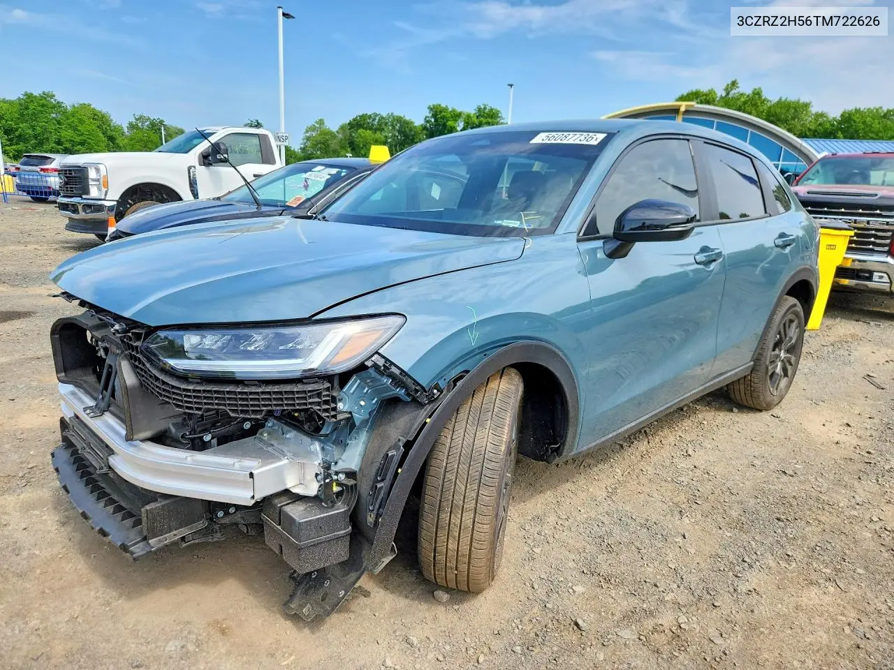 2026 Honda Hr-V Sport VIN: 3CZRZ2H56TM722626 Lot: 56087736