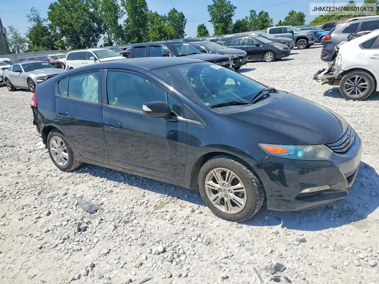 2011 Honda Insight Ex VIN: JHMZE2H74BS010672 Lot: 60493416