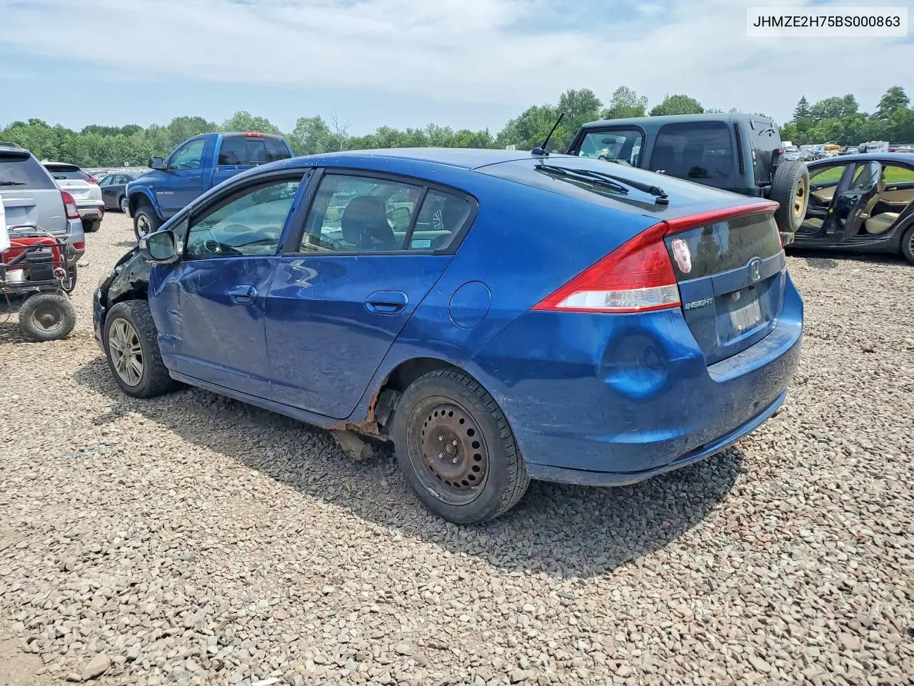 2011 Honda Insight Ex VIN: JHMZE2H75BS000863 Lot: 60973296
