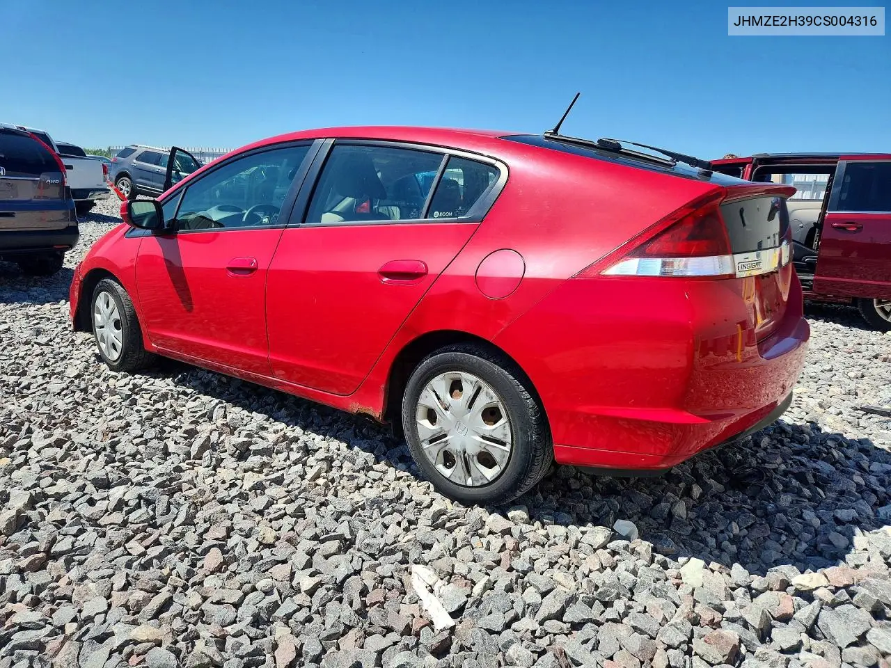 2012 Honda Insight VIN: JHMZE2H39CS004316 Lot: 60491216