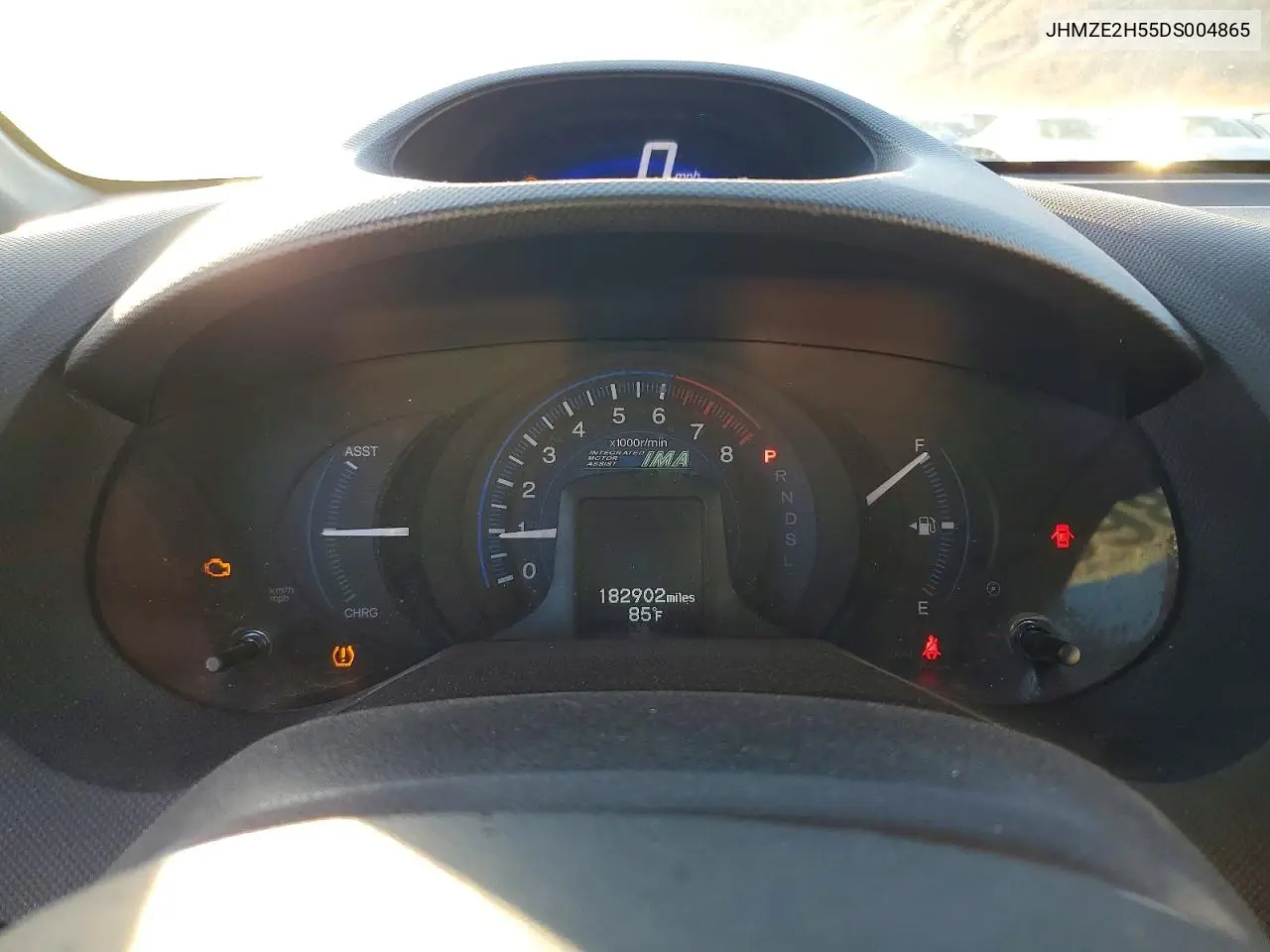 2013 Honda Insight Lx VIN: JHMZE2H55DS004865 Lot: 59823166
