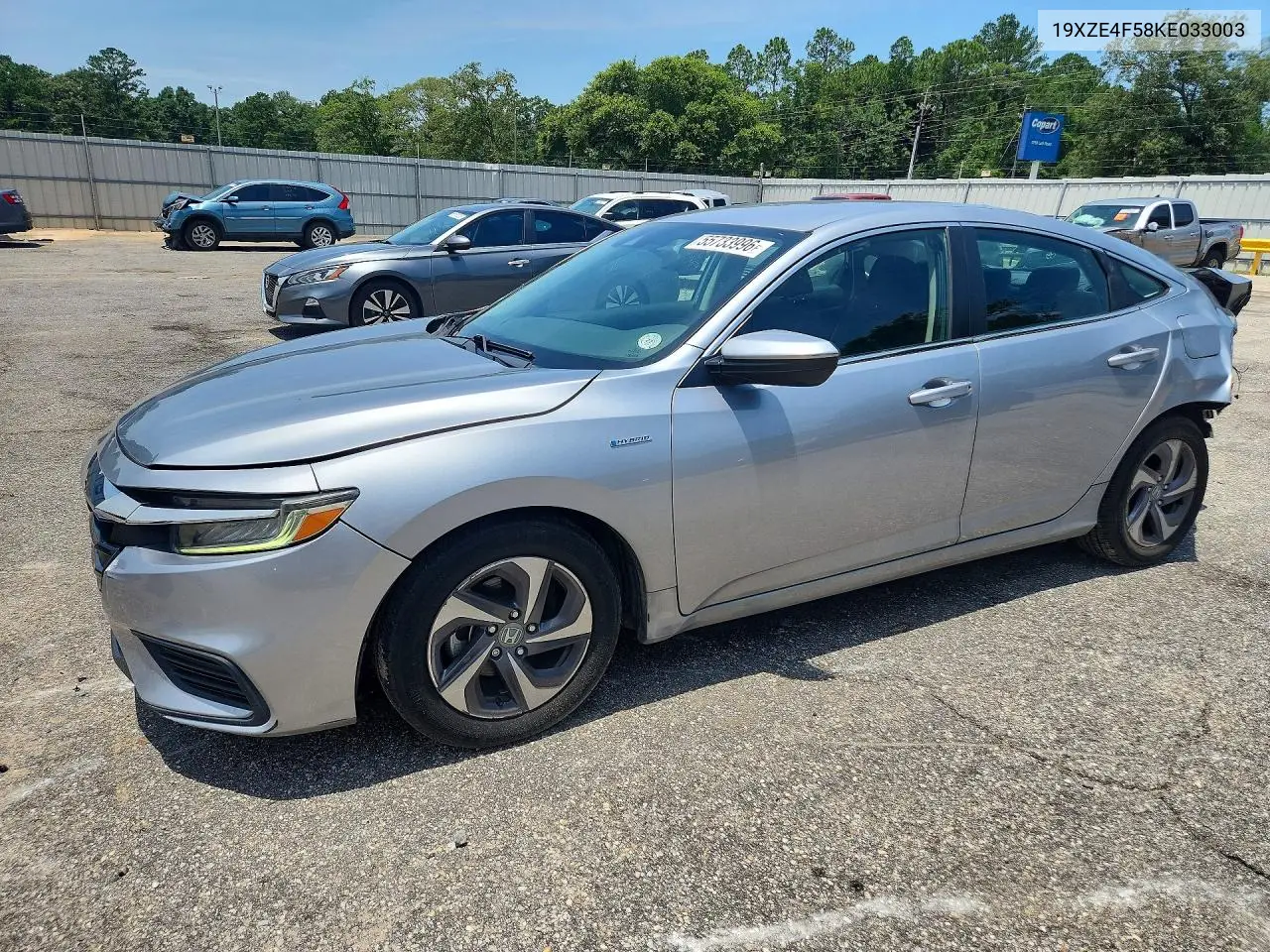 2019 Honda Insight Ex VIN: 19XZE4F58KE033003 Lot: 55733996