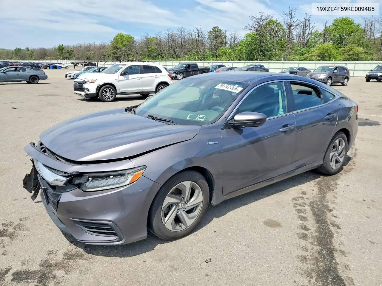 2019 Honda Insight Ex VIN: 19XZE4F59KE009485 Lot: 55742466
