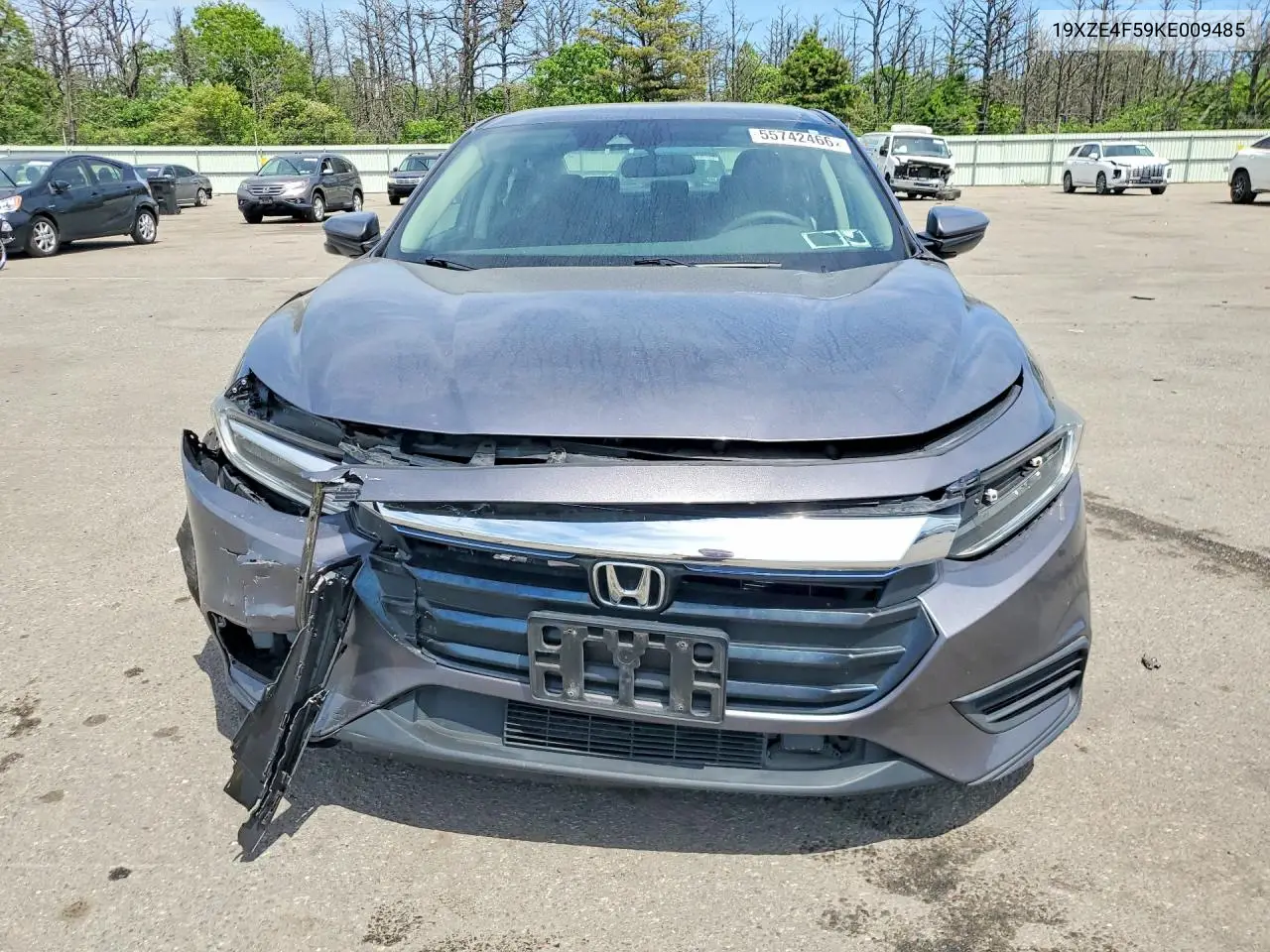 2019 Honda Insight Ex VIN: 19XZE4F59KE009485 Lot: 55742466