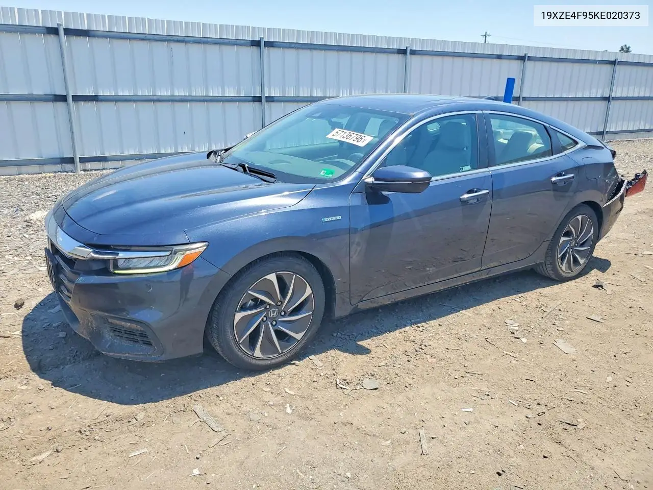 2019 Honda Insight Touring VIN: 19XZE4F95KE020373 Lot: 57136796