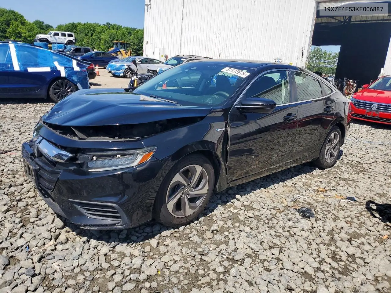 2019 Honda Insight Ex VIN: 19XZE4F53KE006887 Lot: 57137276
