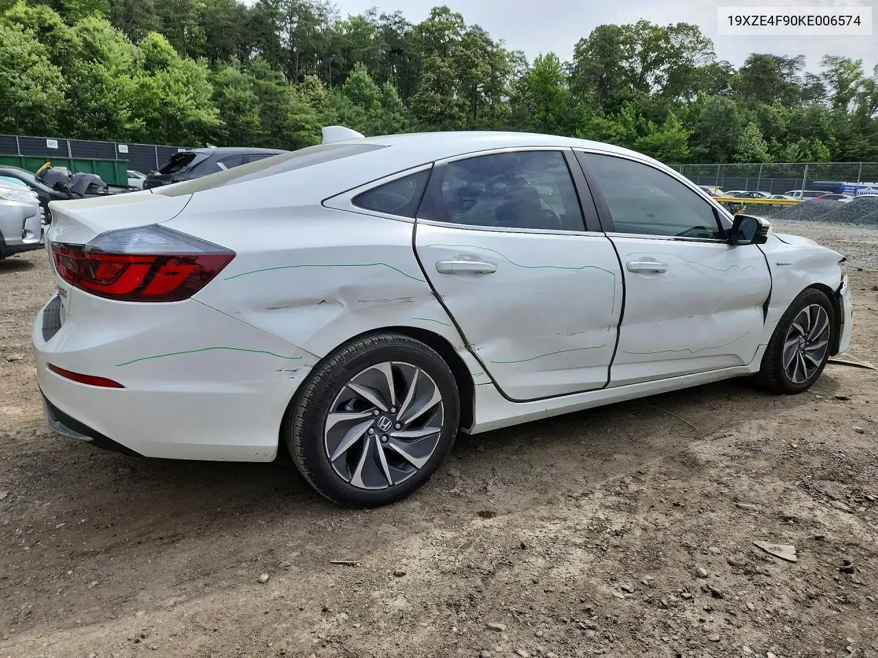 2019 Honda Insight Touring VIN: 19XZE4F90KE006574 Lot: 57618266