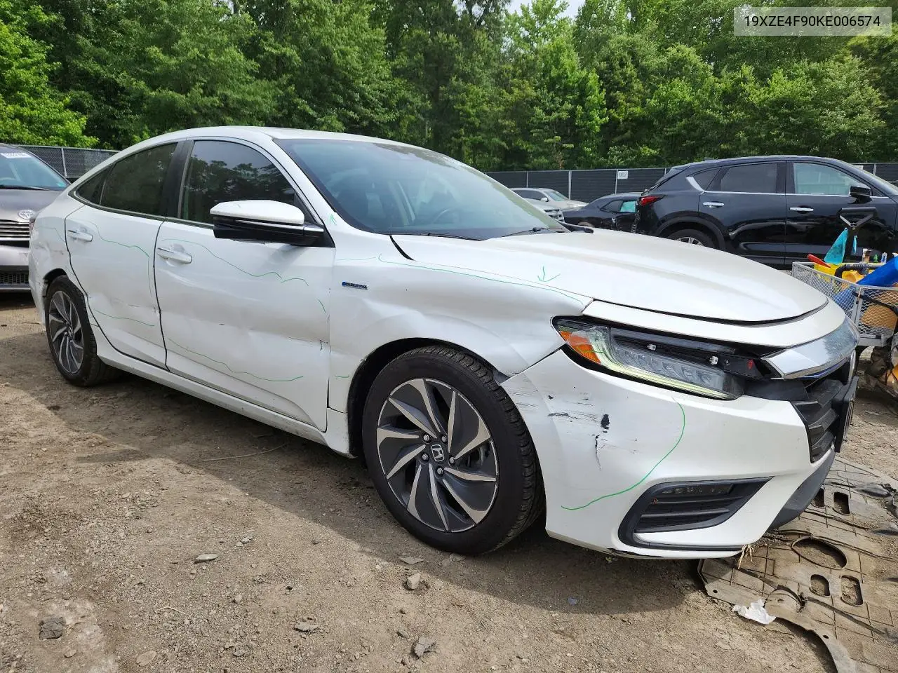 2019 Honda Insight Touring VIN: 19XZE4F90KE006574 Lot: 57618266