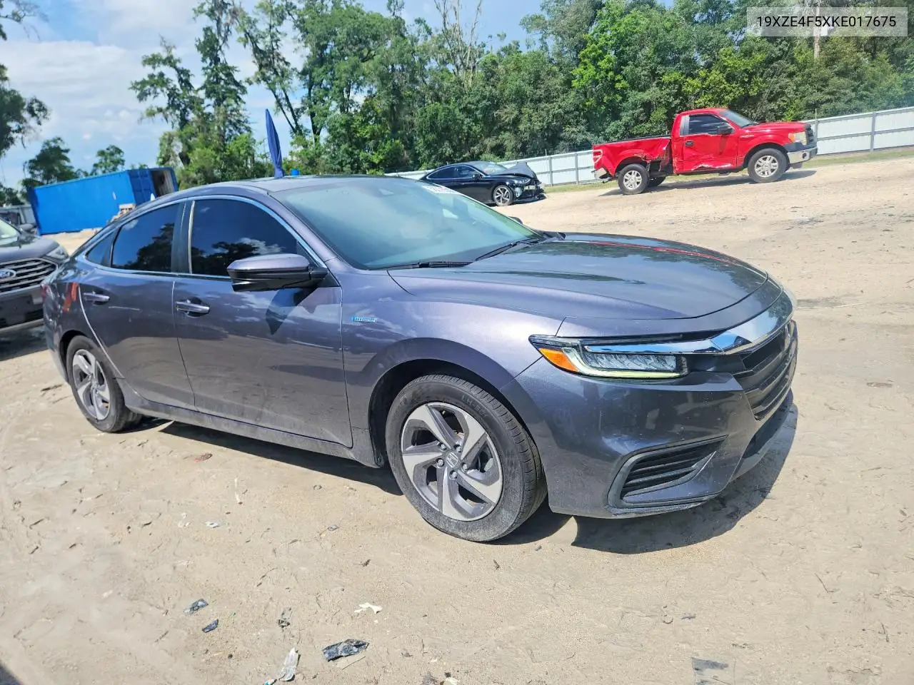 2019 Honda Insight Ex VIN: 19XZE4F5XKE017675 Lot: 58078506