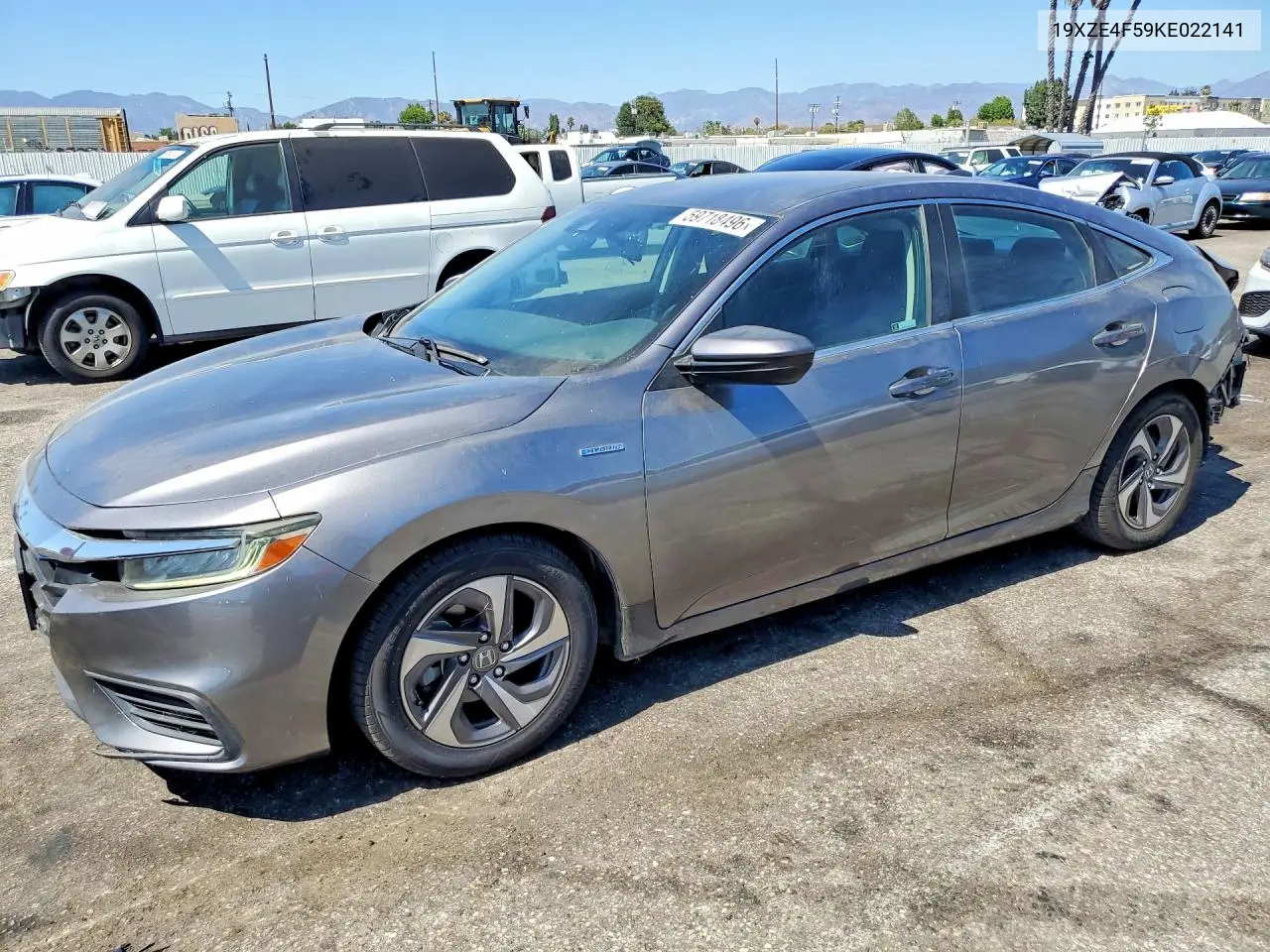 2019 Honda Insight Ex VIN: 19XZE4F59KE022141 Lot: 59718496