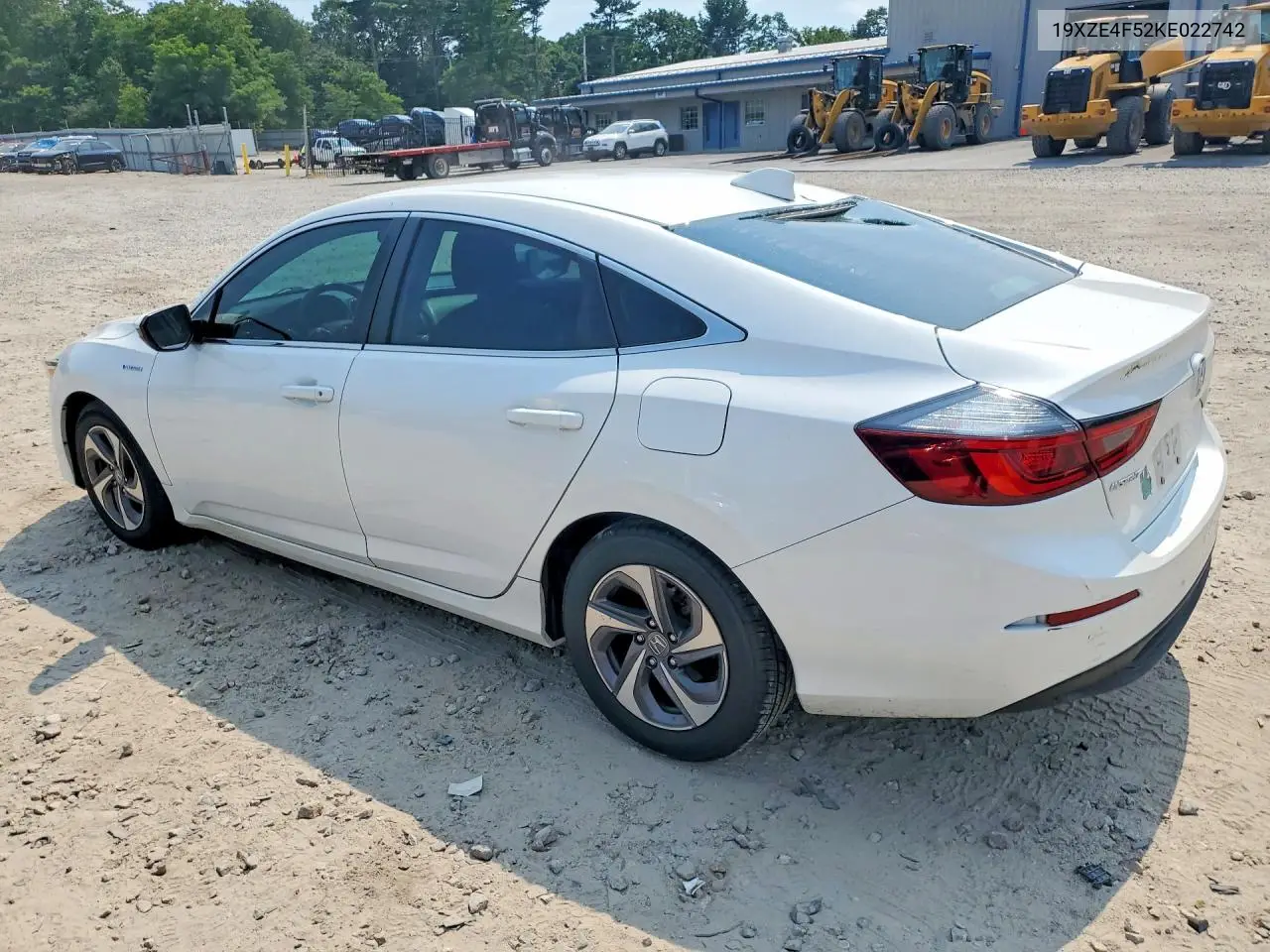 2019 Honda Insight Ex VIN: 19XZE4F52KE022742 Lot: 61085566