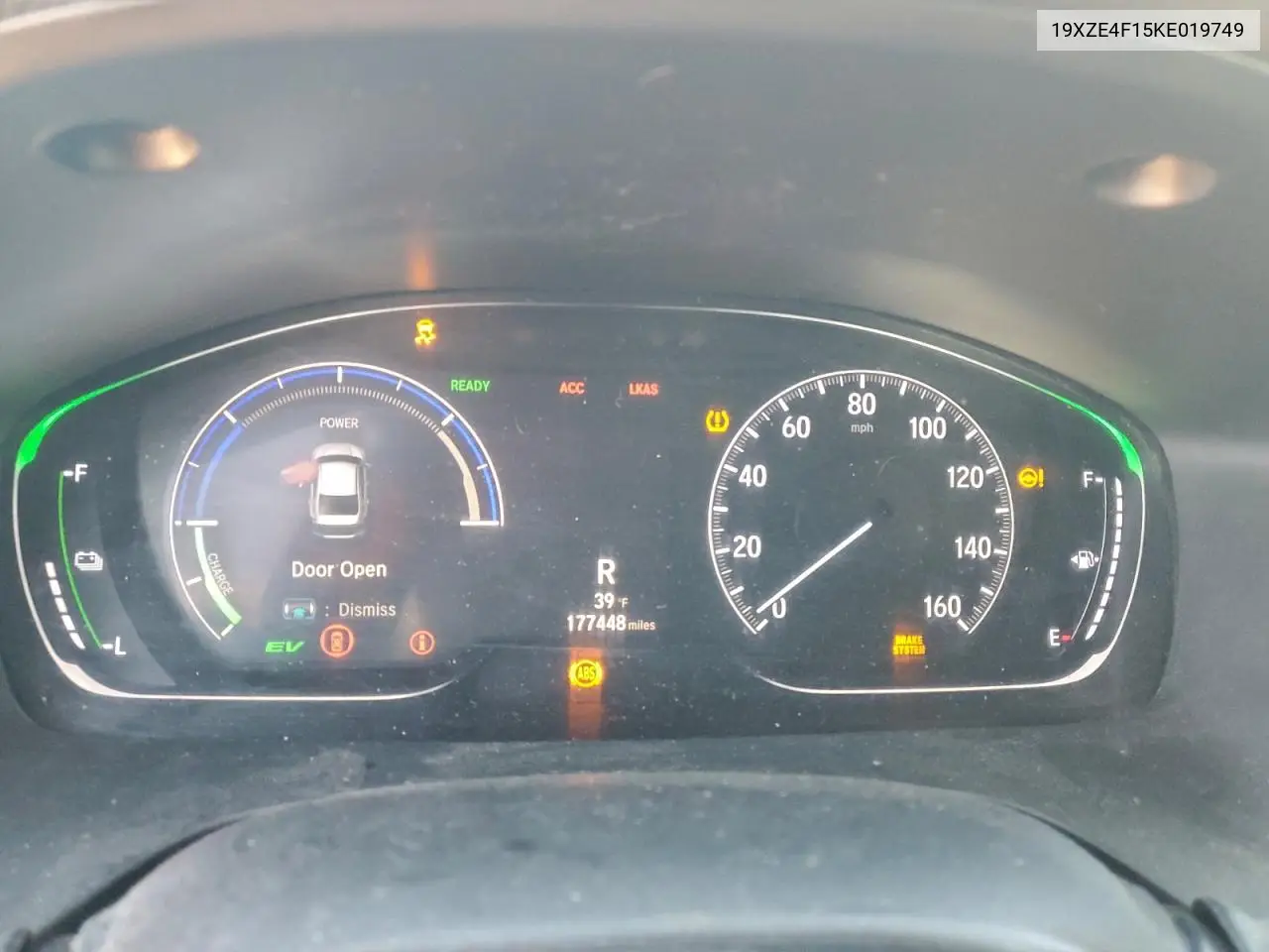 19XZE4F15KE019749 2019 Honda Insight Lx