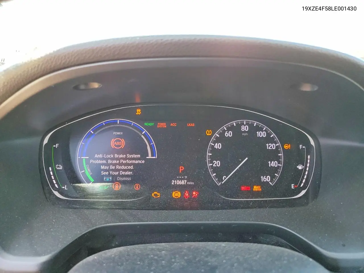 2020 Honda Insight Ex VIN: 19XZE4F58LE001430 Lot: 58609756