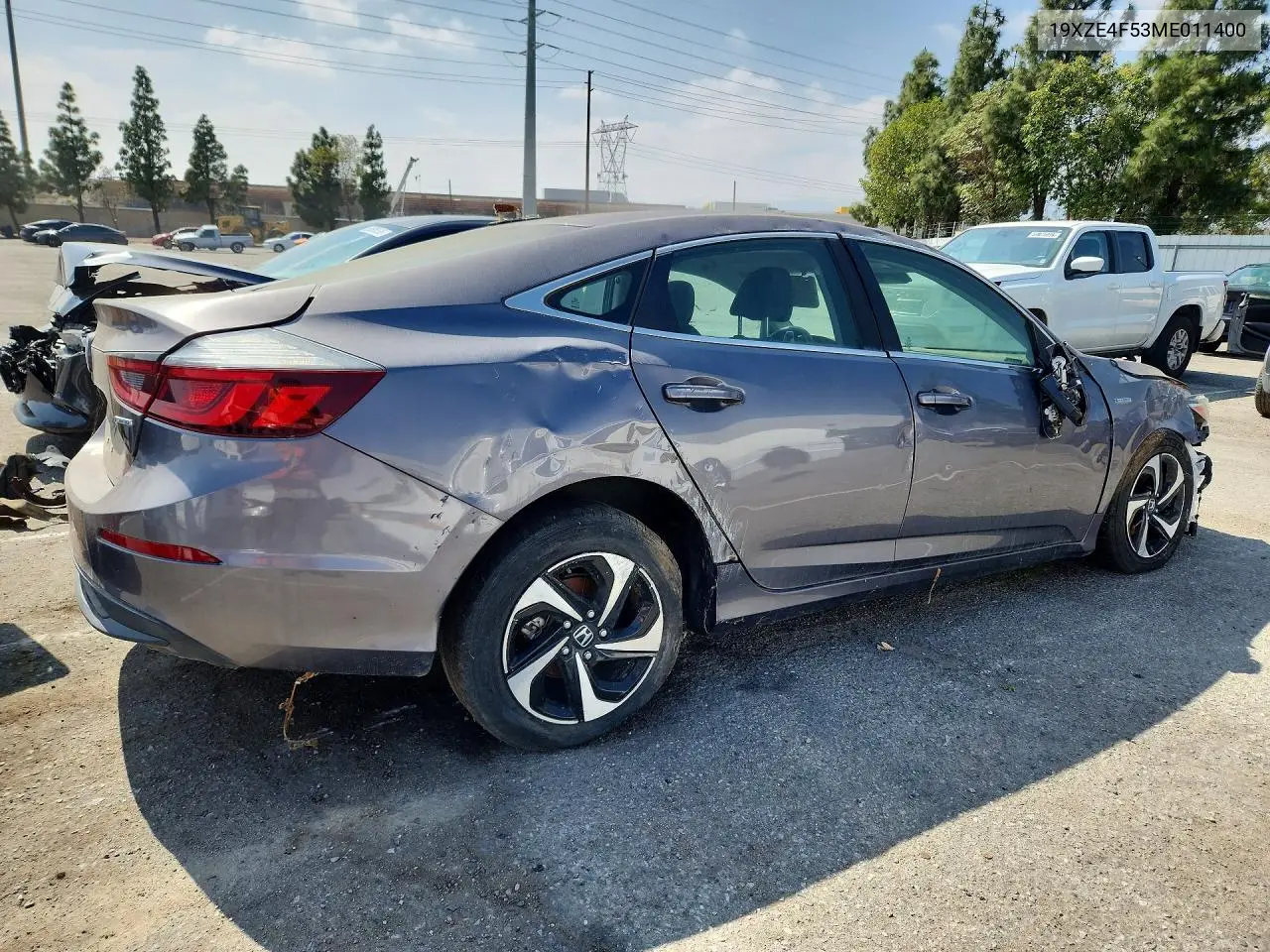 2021 Honda Insight Ex VIN: 19XZE4F53ME011400 Lot: 53831626