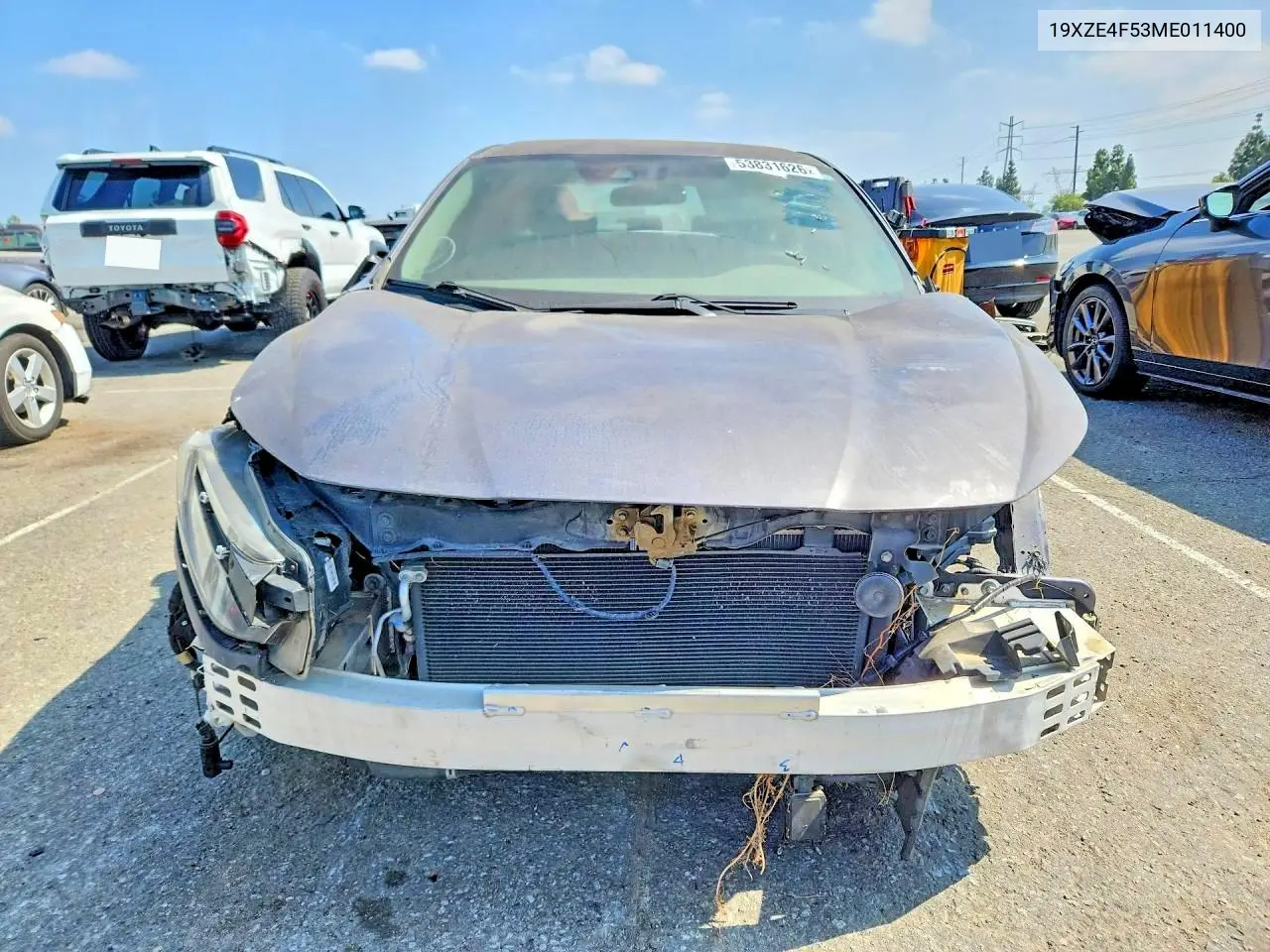 2021 Honda Insight Ex VIN: 19XZE4F53ME011400 Lot: 53831626