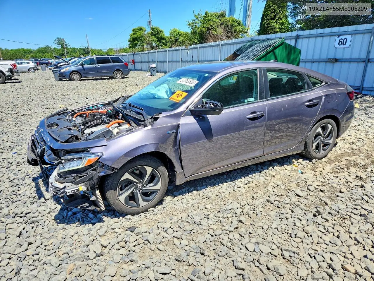 2021 Honda Insight Ex VIN: 19XZE4F55ME005209 Lot: 57363826