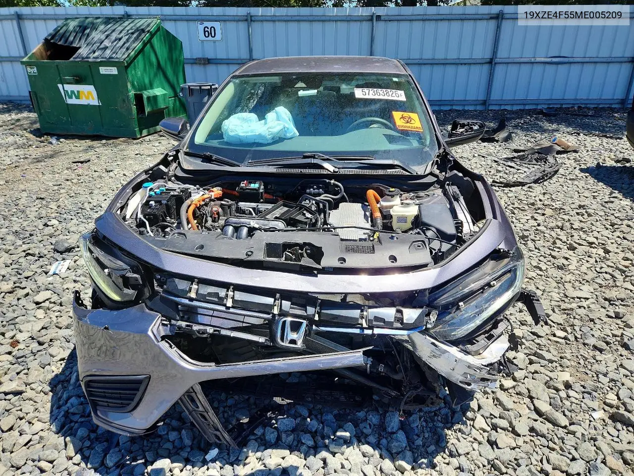 2021 Honda Insight Ex VIN: 19XZE4F55ME005209 Lot: 57363826