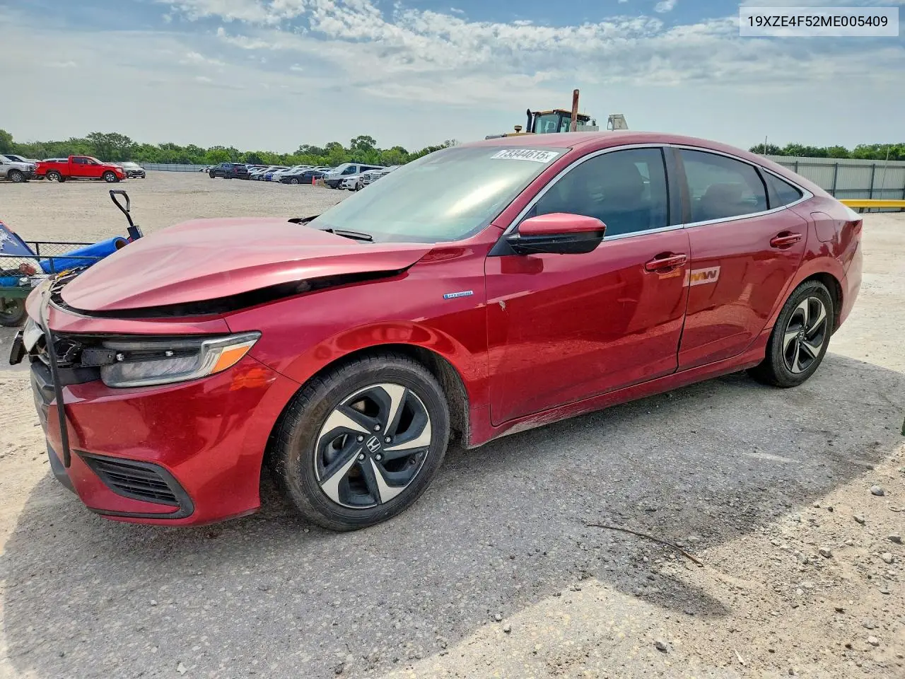 2021 Honda Insight Ex VIN: 19XZE4F52ME005409 Lot: 73344615