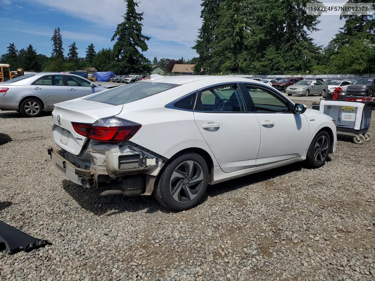 2022 Honda Insight Ex VIN: 19XZE4F57NE012373 Lot: 58313916
