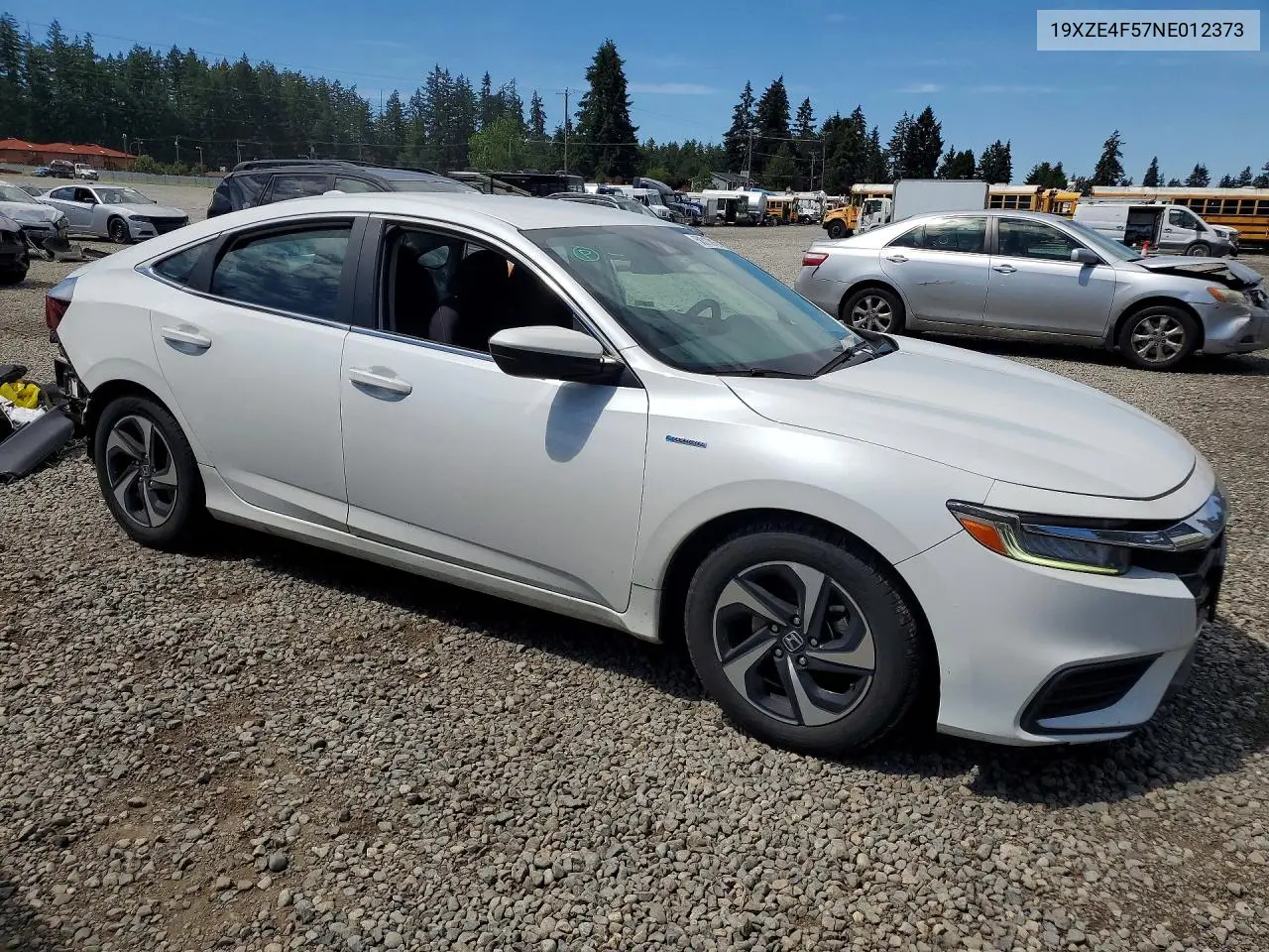 2022 Honda Insight Ex VIN: 19XZE4F57NE012373 Lot: 58313916
