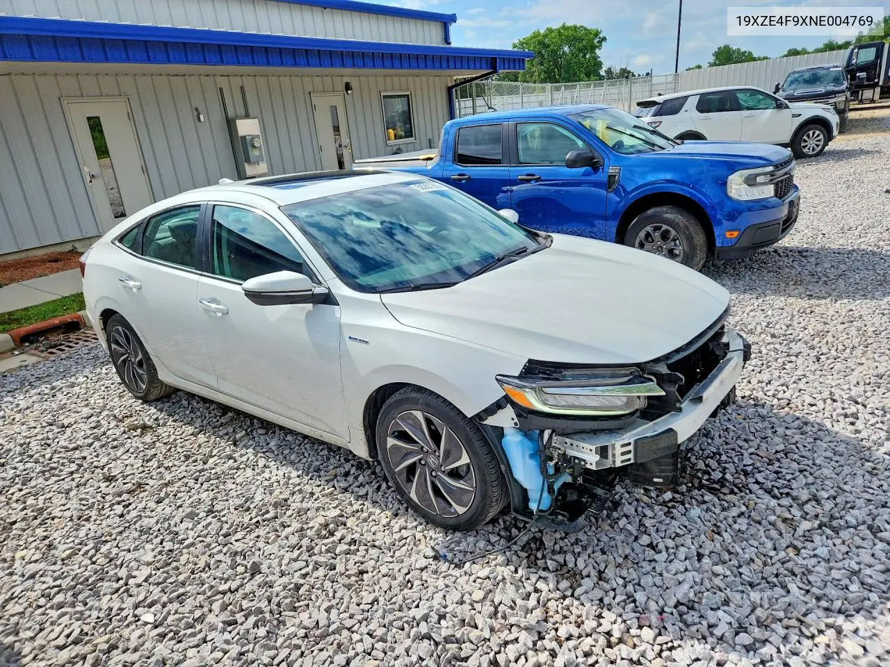 2022 Honda Insight Touring VIN: 19XZE4F9XNE004769 Lot: 58387296