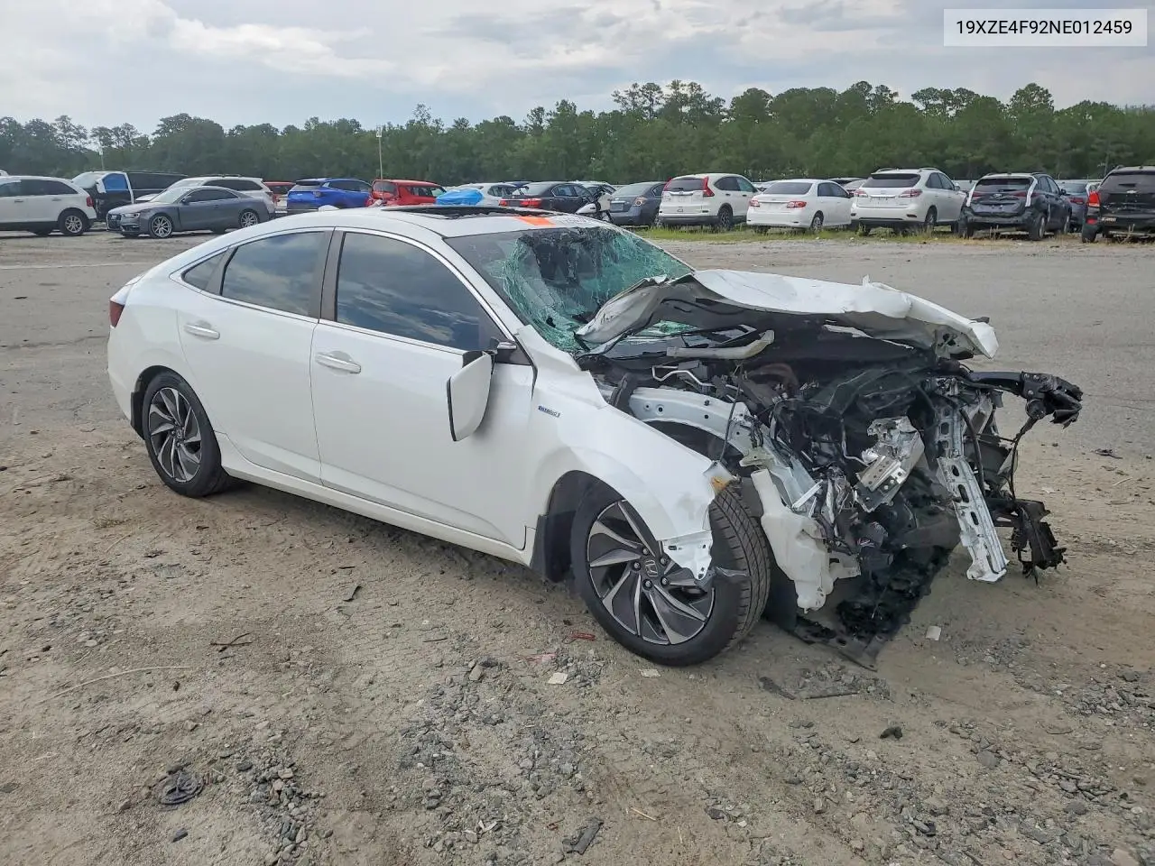 2022 Honda Insight Touring VIN: 19XZE4F92NE012459 Lot: 58897616